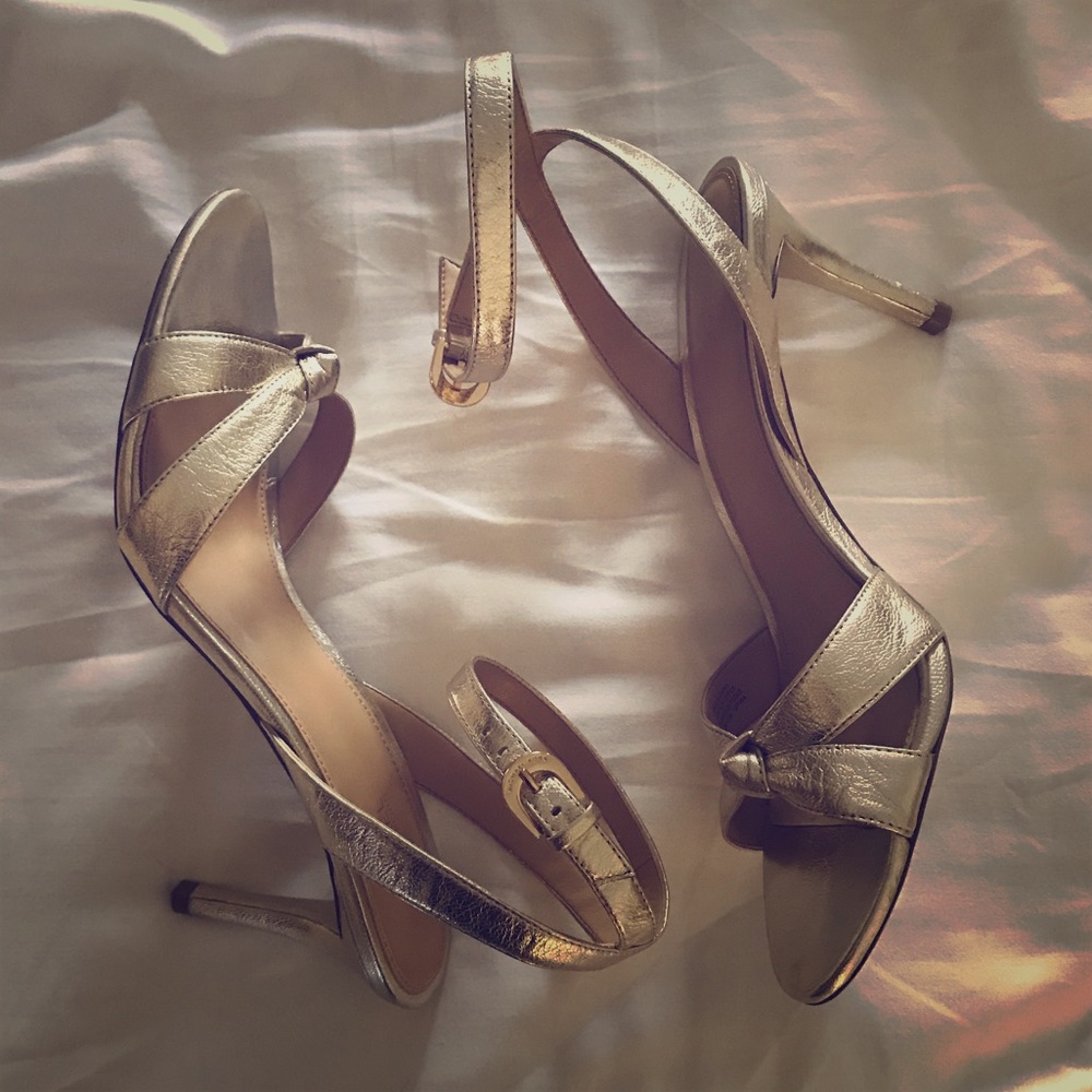 Michael Kors Maxwell Mid Sandal Pale Gold Size 9.5